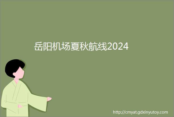 岳阳机场夏秋航线2024